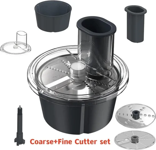 Vista 2 de Cortador de verduras adecuado para Thermomix TM6/TM5, pelador multifuncional compatible con accesorios Thermomix (Juego de cortador grueso + fino)