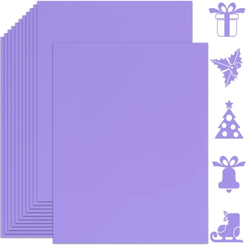 Vista 14 de 25 hojas de papel de cartulina negro 8.5'' x 11'', 250 g/m²/92 lb papel grueso para álbum de recortes, invitaciones, impresión y tarjetas DIY