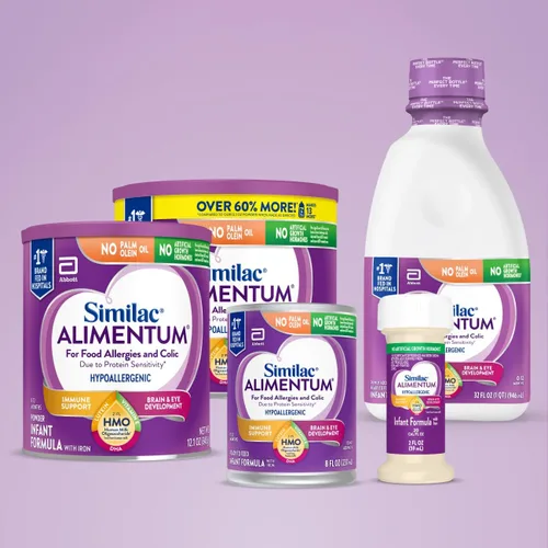 Vista 12 de Similac Alimentum con HMO 2'-FL - Fórmula hipoalergénica para bebés, para alergias alimentarias y cólicos debido a sensibilidad a las proteínas