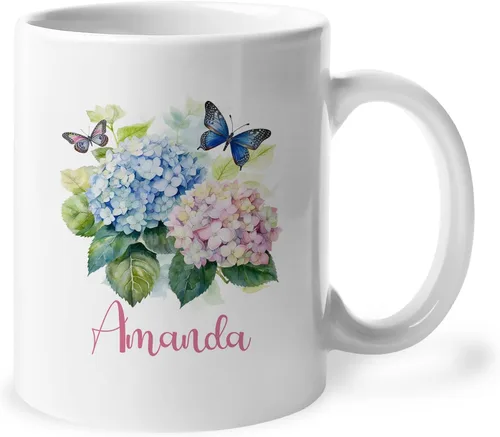 Vista 16 de Taza personalizada para amantes de los girasoles con nombre, regalos personalizados para amantes de las flores, taza de café de cerámica