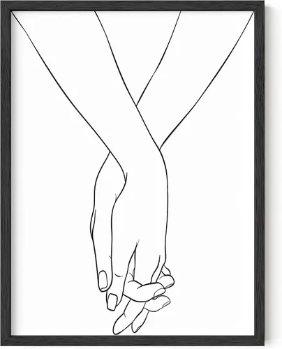 Vista 40 de HAUS AND HUES Arte de pared minimalista - Dibujo moderno de líneas abstractas, impresión de boceto femenino simple, obra de arte para el hogar