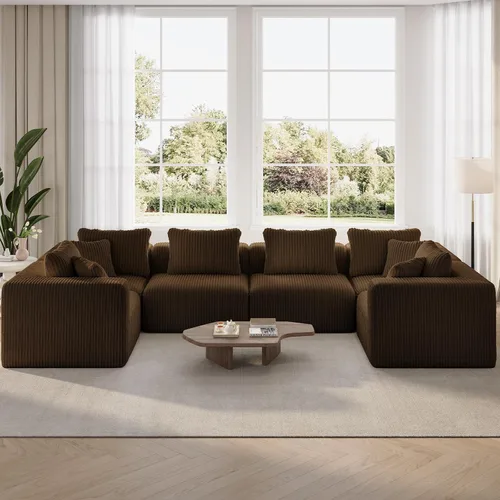 Vista 15 de Novilla - Sofá biplaza modular de 70.8 pulgadas, sofá modular de espacio pequeño, moderno sofá de nube con soporte Smarts Coil®, sofá seccional sin