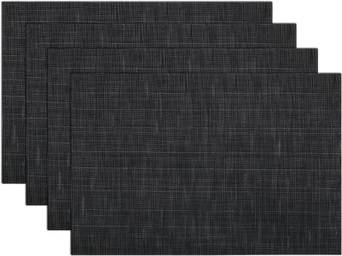 Vista 54 de SHACOS Beige Woven Placemats Set of 4 Place Mats Indoor Outdoor