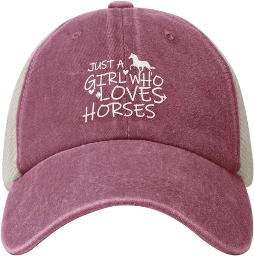 Vista 12 de Just Girl Who Loves Horse - Gorra de béisbol para mujer, ajustable, de moda, de algodón