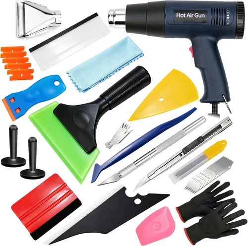 Vista 11 de Kit de envoltura de vinilo para coche con herramientas de aplicación de película de tinte de ventana, escobilla de recorte de borde de 9 mm Conjunto