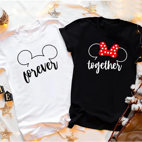 Vista 3 de Camisas a juego para parejas, para él o ella, para parejas, camisa de amor para hombres y mujeres, conjunto de camisetas MM para el día de San