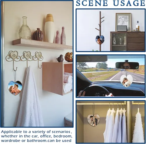 Vista 5 de Ambientador personalizado para automóvil – Ambientador personalizado para automóvil con foto, ambientadores con olor con imagen para colgar adornos