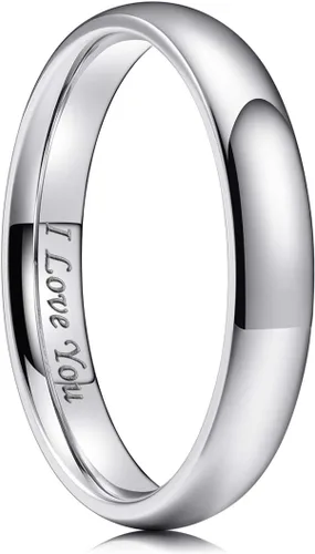 Vista 69 de King Will Alianza de boda de acero inoxidable 316L para hombres y mujeres, anillo de boda de 0.31 a 0.315 pulgadas de ancho, chapado en negro