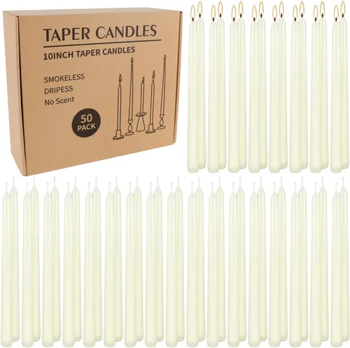 Vista 8 de Juego de 20 velas de pilar negras de 2 pulgadas de ancho x 4 pulgadas de alto, decoración elegante para el hogar, eventos y celebraciones, acabado