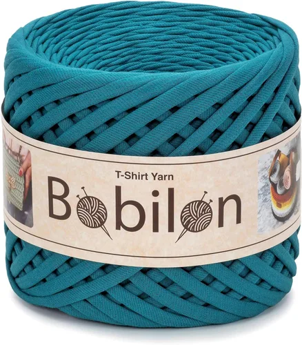 Vista 37 de Hilo de camiseta de algodón de 5 a 0.276 in, 328.1 ft / 110 yardas, para ganchillo, tejido y macramé, ártico 100% cotton t shirt yarn for crochet