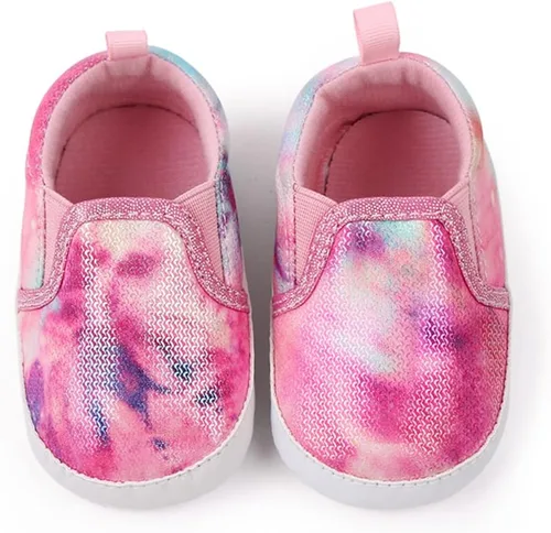 Vista 5 de OAISNIT - Zapatos de lona para bebé, zapatillas de deporte para niños y niñas suaves y antideslizantes para cuna