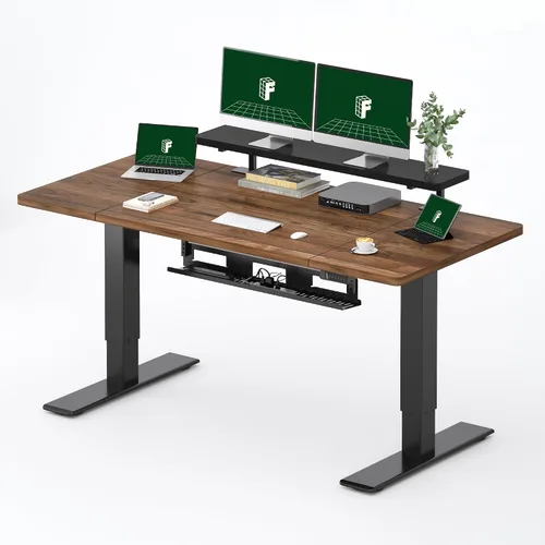 Vista 19 de FLEXISPOT Escritorio Eléctrico de Pie de Una Pieza, 40 x 24 Pulgadas Escritorio Ajustable con Superficie Sin Costuras, Controlador de Memoria