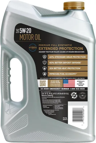 Vista 209 de Valvoline SynPower Full aceite sintético para motor, 1 Cuarto de galón, Ambar