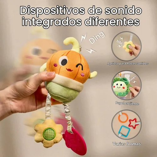 Vista 4 de TUMAMA 4 Pcs Potted Vegetable Hanging Car Seat Toys for Baby 0 3 6 9 Months