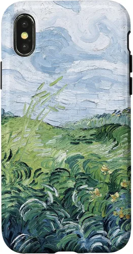 Vista 5 de Van Gogh - Carcasa para iPhone 17, diseño de campos de trigo verde
