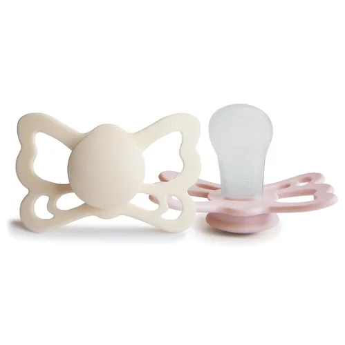 Vista 15 de FRIGG Butterfly Anatomical SilkySoft - Chupete de silicona para bebé, fabricado en Dinamarca, sin BPA (rubor/cedro, 6-18 meses)