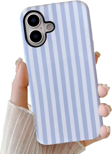 Vista 11 de Compatible con iPhone SE /8/7, diseño de patrón estético a rayas, resistente a los arañazos, funda protectora híbrida de 2 capas a prueba de golpes
