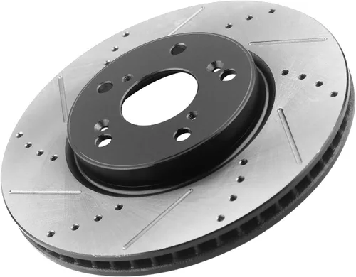 Vista 5 de Kit de pastillas de freno delantero de 11.496 in y rotores de repuesto para Honda Accord 2L 2.4L 3.5L 2013-2018 Rotor de freno de disco perforado