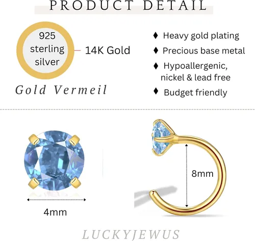 Vista 32 de Aretes pequeños de plata de ley 925 para mujer
