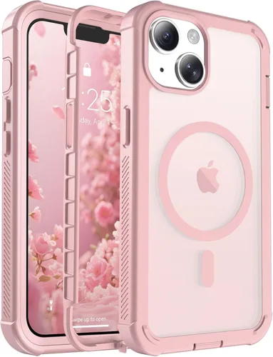 Vista 31 de jaroco - Funda magnética compatible con MagSafe para iPhone 11 de 6.1 pulgadas; protección de grado militar contra caídas, de doble capa