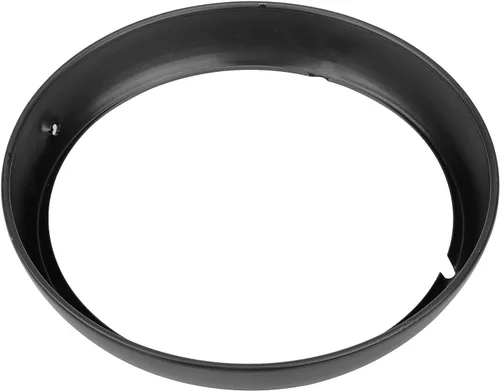 Vista 4 de 7 pulgadas de metal negro faro cabeza bisel faro adorno adorno anillo cubierta para Harley Touring Road King Electra Street Glide FLHT FLHR