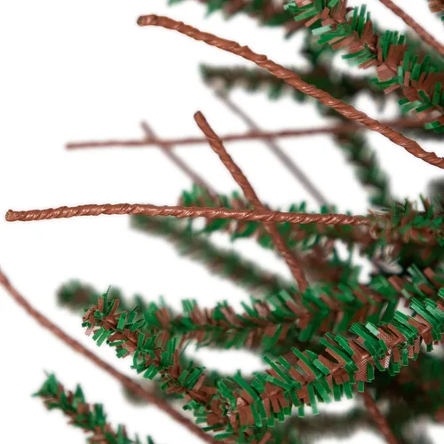 Vista 7 de Árbol de Navidad artificial mediano de dos tonos con ramita de Varsovia, 6 pies, sin iluminación
