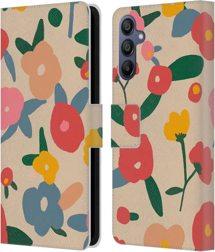 Vista 160 de Head Case Designs Officially Licensed Ninola Ditsy Flowers Yellow Nature Bold Leather Wallet Case Compatible with Samsung Galaxy A07 4G