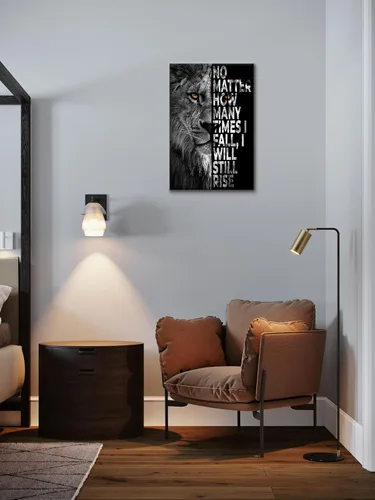 Vista 5 de Lienzo decorativo para pared con diseño de elefante, mentalidad lo es todo, motivación, oficina, animales, póster enmarcado para sala de estar