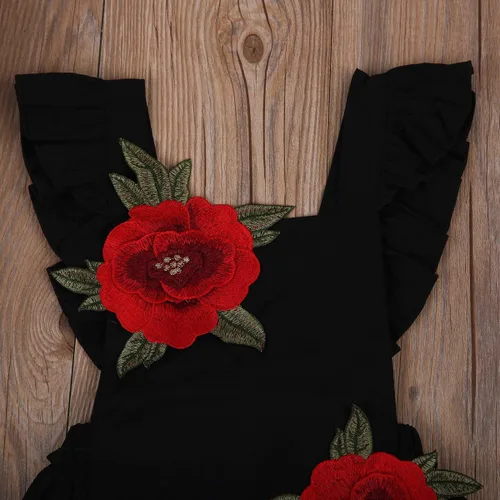 Vista 3 de Mameluco para bebé y niña, ropa floral para el verano, traje de verano