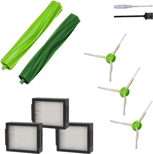 Vista 8 de Piezas de repuesto Accesorios para aspiradora iRobot Roomba i7 j7 i6 i8 i3 i4 i1 e5 e6 serie I E incluye 1 cepillo de rodillo, rueda delantera y 3