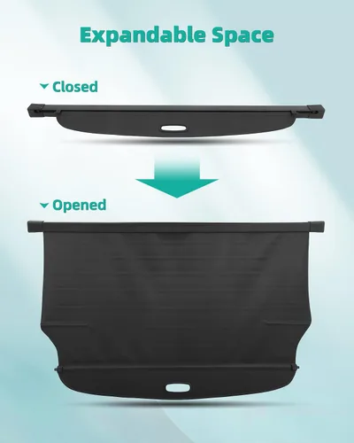 Vista 65 de SCITOO Funda de Carga 2011-2015 Compatible con Smart Fortwo 2008-2015 Compatible con Smart Fortwo 1.0L Funda Trasera Retráctil Mejorada con Aluminio