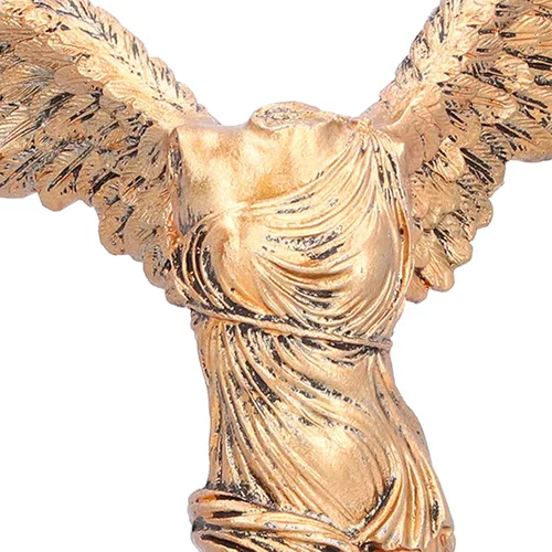 Vista 6 de Yosoo Estatua de la diosa de la victoria, escultura de diosa griega para oficina en casa, adorno de Esktop, regalo de cumpleaños (M-latón)