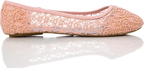 Vista 2 de Charles Albert Mujer Transpirable de encaje de ganchillo Ballet Flat
