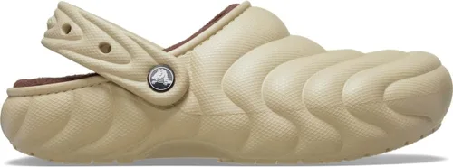 Vista 10 de Crocs Zuecos Unisex para Adultos Classic Lined Overpuff y Geometric Fuzzy Azul medianoche