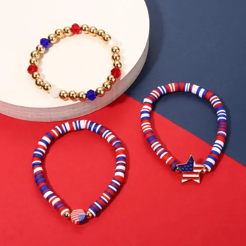 Vista 74 de Surfer Heishi - Pulseras apilables para mujer, apilables, de vinilo arcoíris, disco de arcilla, pulseras elásticas para la amistad, joyería bohemia