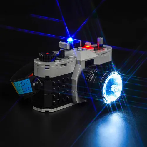 Vista 2 de VONADO Kit de luz LED compatible con LEGO Retro Camera 31147 Creator, accesorios de juego de iluminación creativa