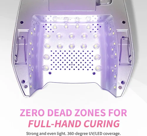 Vista 3 de iGel Beauty Hybrid PRO 2.0 Lámpara de uñas UV/LED – Secador de uñas inalámbrico recargable de 48 W, secado a mano completo, sensor de movimiento