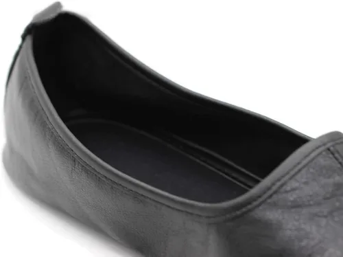 Vista 5 de Mens Indoor Leather Slippers Black Traditional Babouche House Shoes Barefoot Moccasin