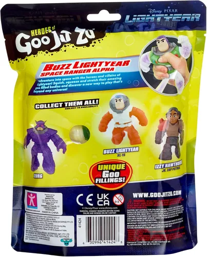 Vista 5 de Heroes of Goo Jit Zu Disney Pixar Lightyear Lightyear Hero Pack - Alpha Buzz, esponjoso, elástico, héroe pegajoso