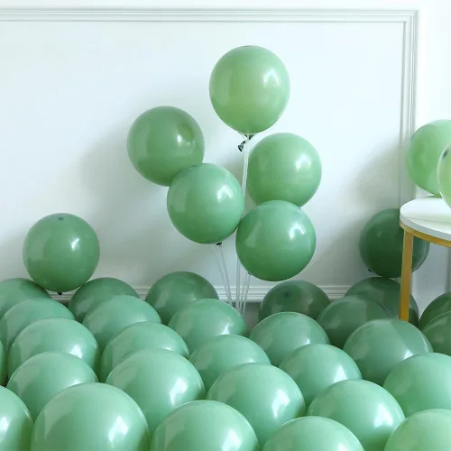 Vista 5 de Kit de guirnalda de arco de globos verdes y dorados, 129 unidades, verde esmeralda oscuro, verde salvia, globos dorados metálicos para cumpleaños