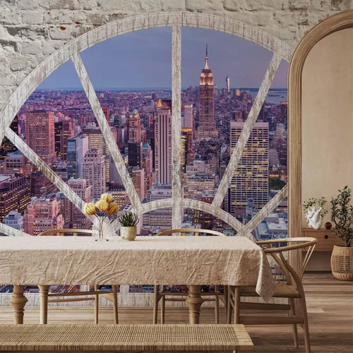 Vista 6 de artgeist Mural de pared prémium de Nueva York, 79 x 55 pulgadas, papel tapiz no tejido, decoración de pared de vellón, impresión fotográfica, diseño