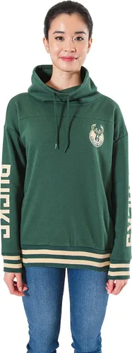 Vista 14 de Ultra Game - Sudadera con capucha de forro polar para mujer de la NBA con cuello de embudo