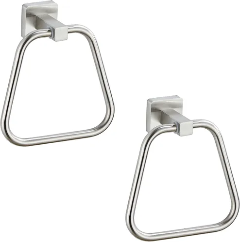 Vista 14 de Anillo de toalla de oro claro cepillado para baño, soporte de toalla de baño de cocina, colgadores de montaje en pared, acero inoxidable resistente