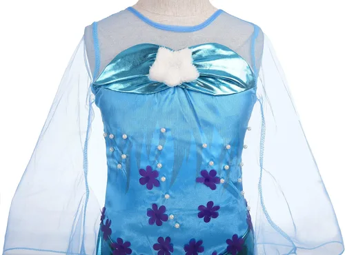 Vista 5 de Dressy Daisy Disfraces de princesa de sirena para niñas disfraz de Halloween talla 4-6