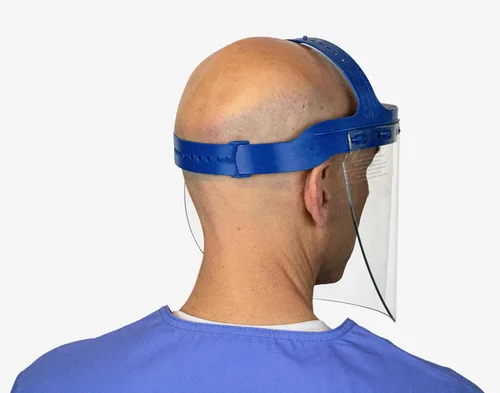 Vista 14 de Suncast Commercial Protectores faciales transparentes de ajuste universal de longitud completa con arnés ajustable (paquete de 4)