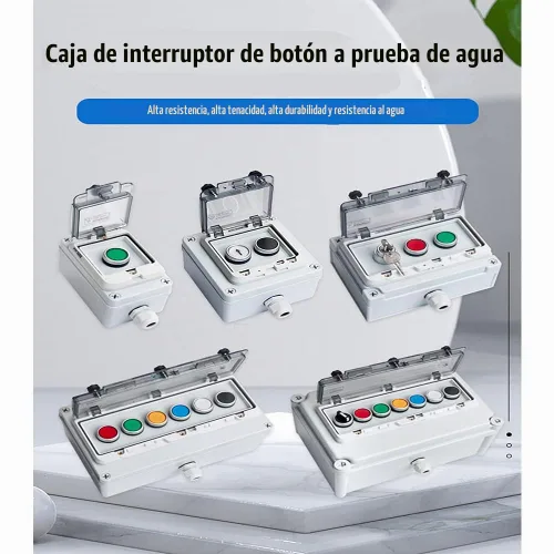 Vista 6 de Estación de control IP65 72.2 ft m del interruptor del selector de parada de inicio de parada de emergencia