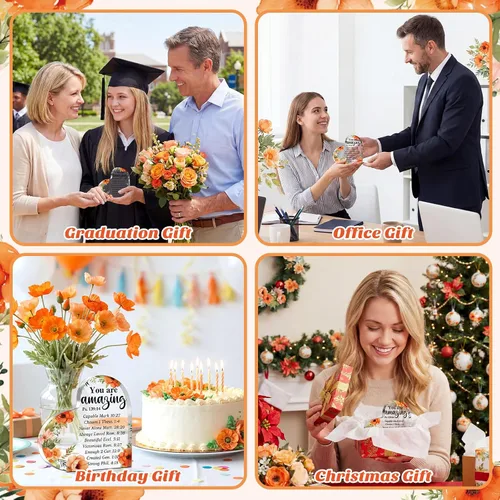 Vista 5 de Jetec Regalos de acrílico inspiradores de graduación para mujeres, ella, versículos cristianos de la Biblia 2026, regalos religiosos, decoración