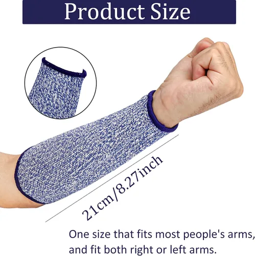 Vista 2 de 5 pares de mangas de protección de antebrazo resistentes a los cortes, protección de nivel 5, protectores de brazo a prueba de mordeduras, protector