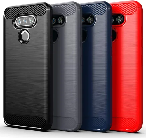 Vista 6 de Osophter Funda para LG Premier Pro Plus L455DL, LG Xpression Plus 3 Funda de goma TPU flexible de absorción de golpes para LG Harmony 4 (negro)
