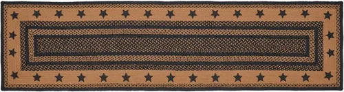 Vista 6 de VHC Brands 10713 - Alfombra ovalada de yute para cabina de té, Tela